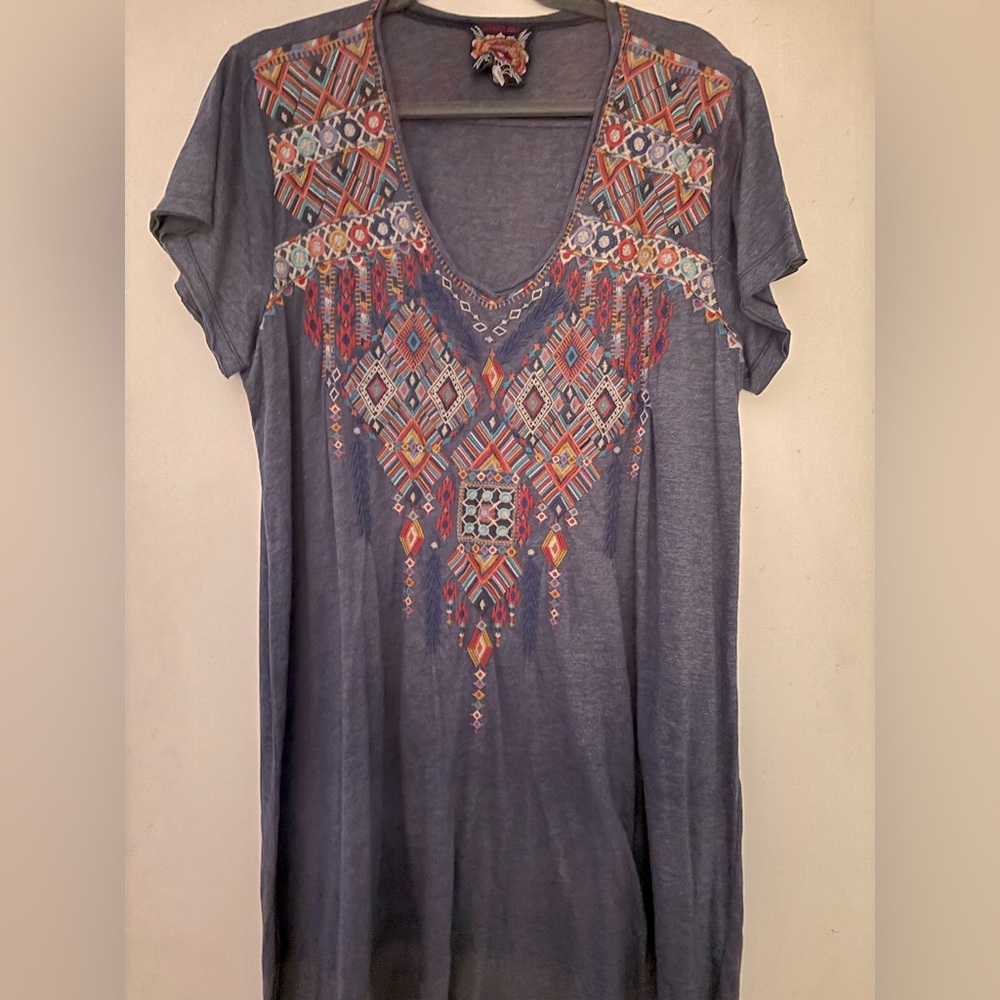Embroidered Johnny Was dress